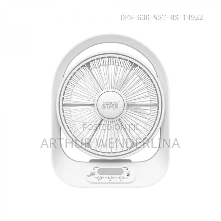 Electric Table Fan LED Light USB Charging Cable