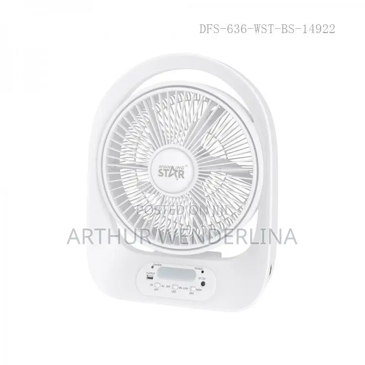 Electric Table Fan LED Light USB Charging Cable