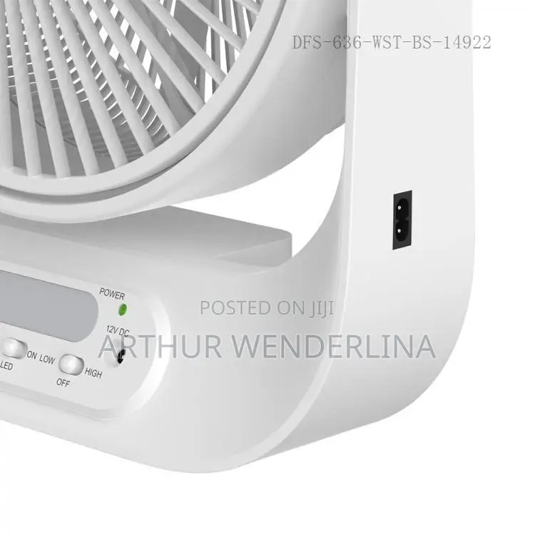 Electric Table Fan LED Light USB Charging Cable