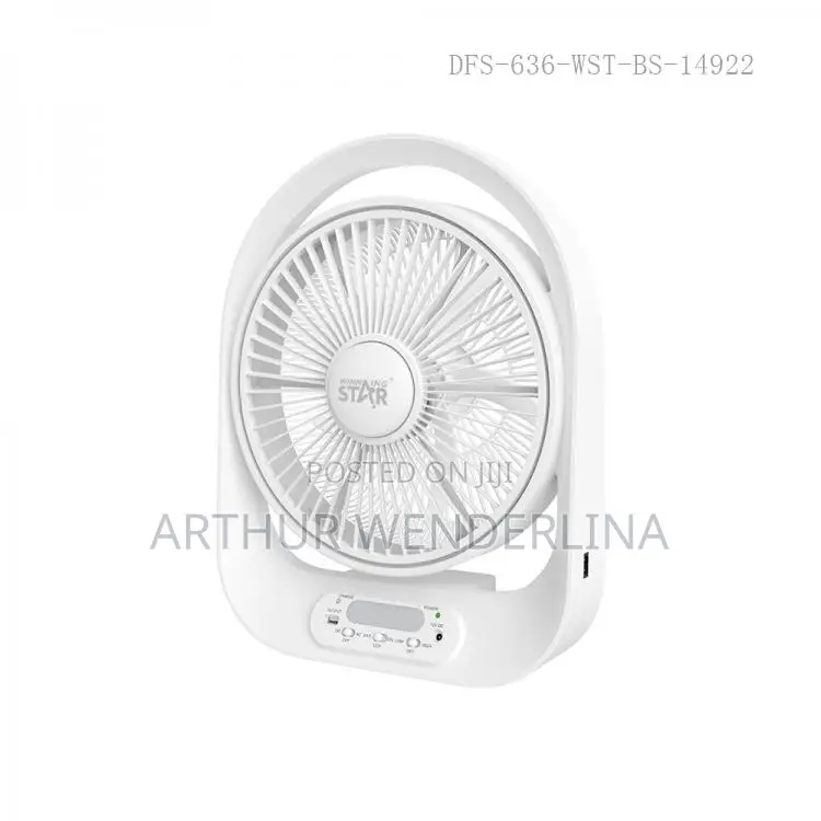 Electric Table Fan LED Light USB Charging Cable