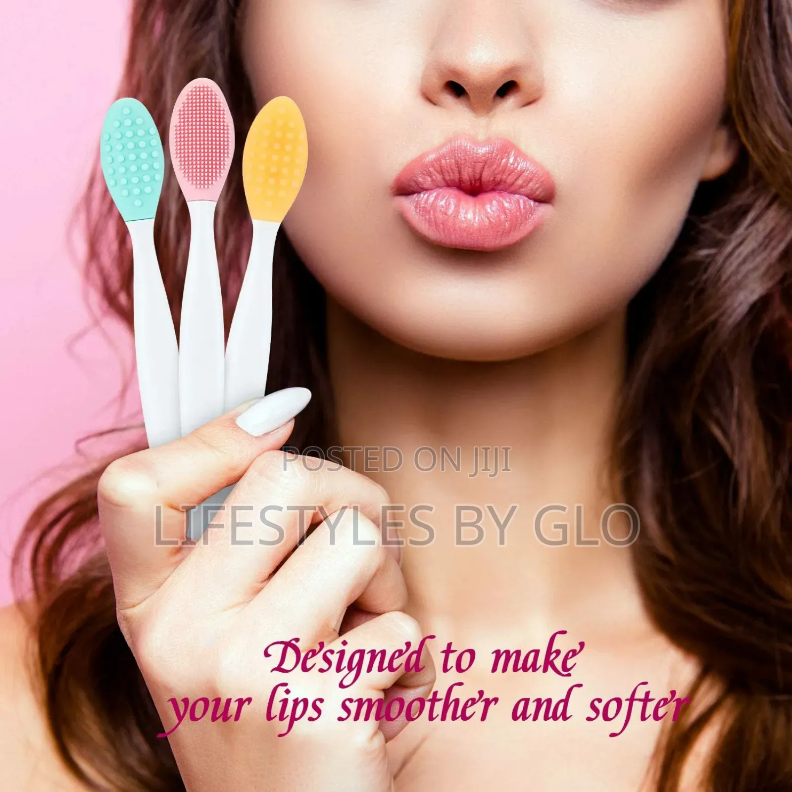 Sweet Strawberry Lip Scrub Silicone Lip Scrub Brush