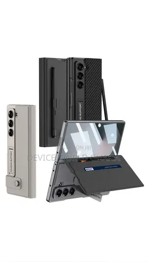 Clamshe Leather Flip Case for Samsung Z Fold 6 With Pen Slot