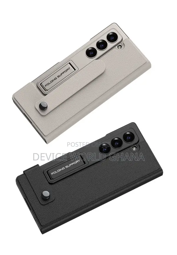 Clamshe Leather Flip Case for Samsung Z Fold 6 With Pen Slot