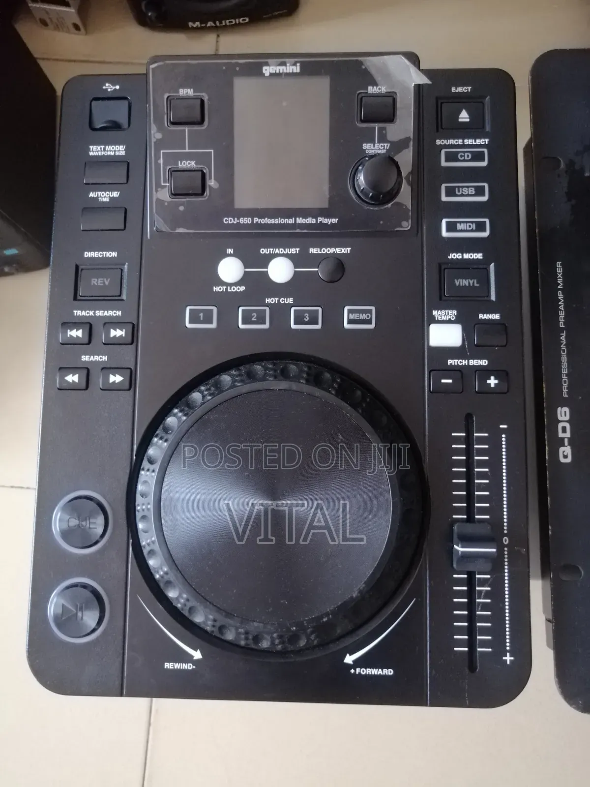 Dj Controller USB Gemini Cdj650 and American Audio QD6 Mixer