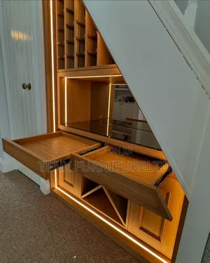 Fitted Wine Rack Stair Case (Led Light)
