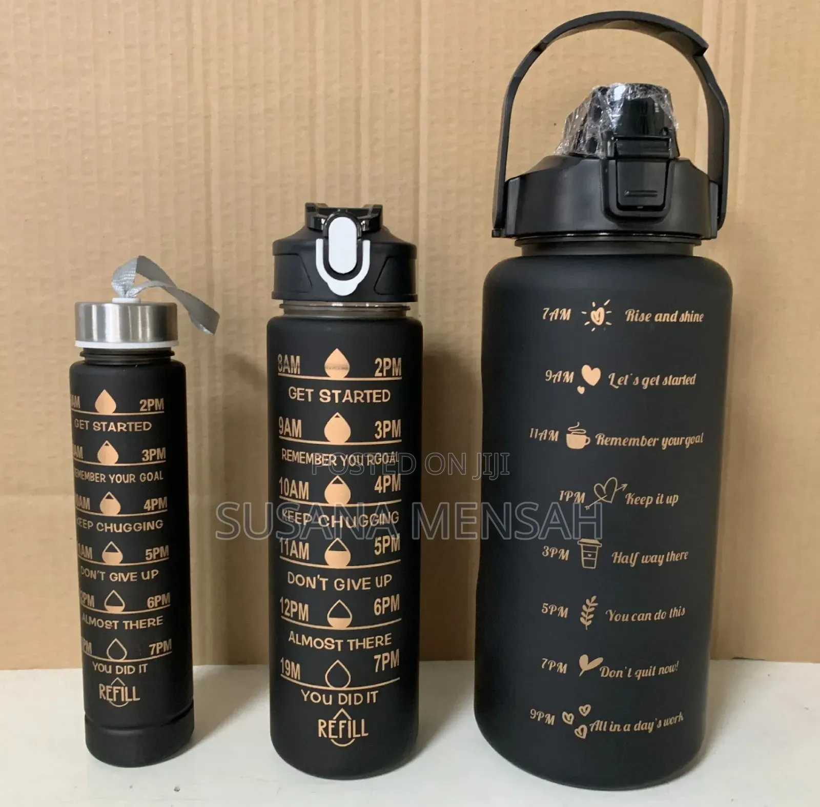 3-in-1 Motivational Water Bottle