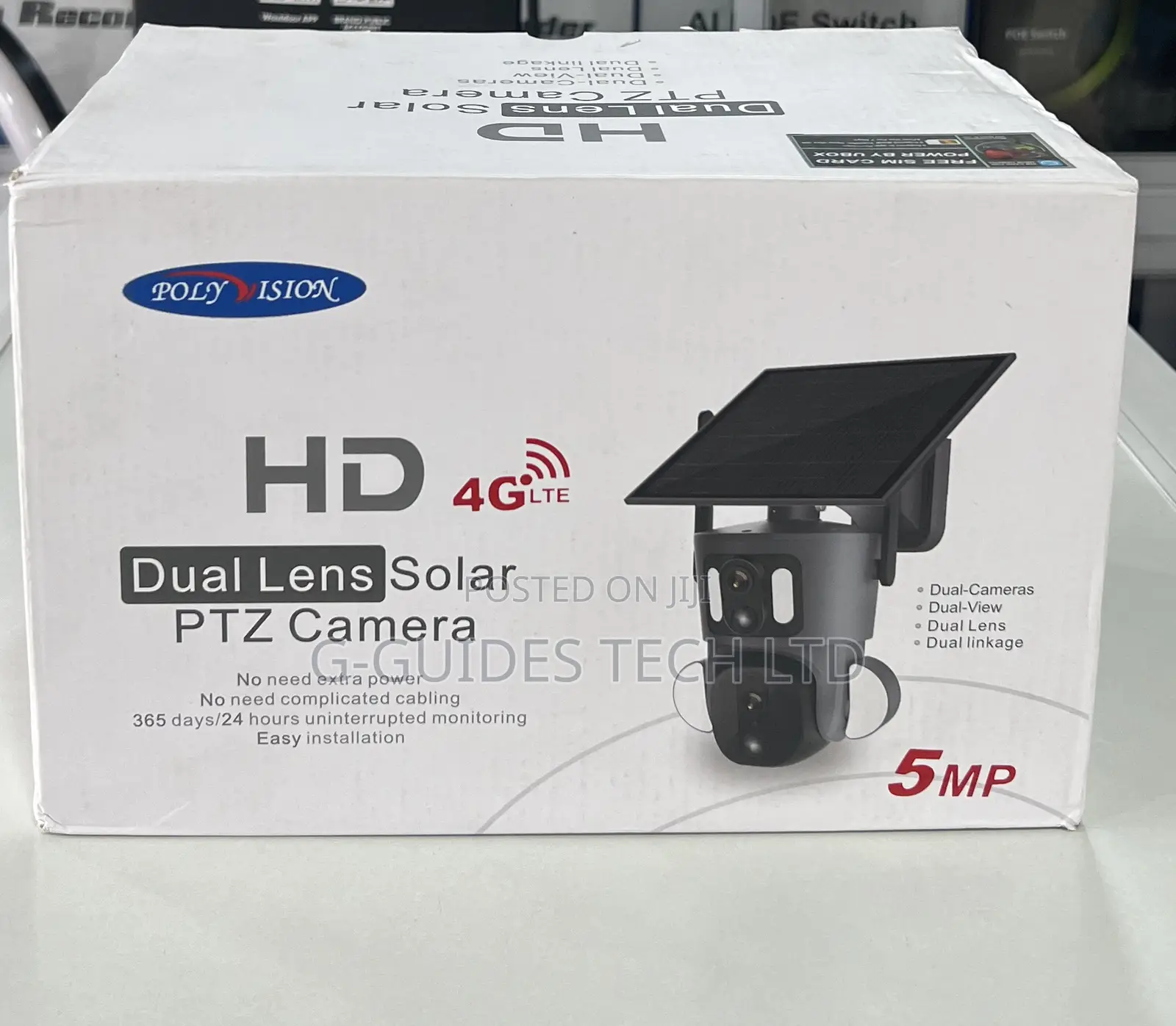 4g Dual Lens Solar PTZ Camera 5mp, Hd 4g Solar PTZ Camera