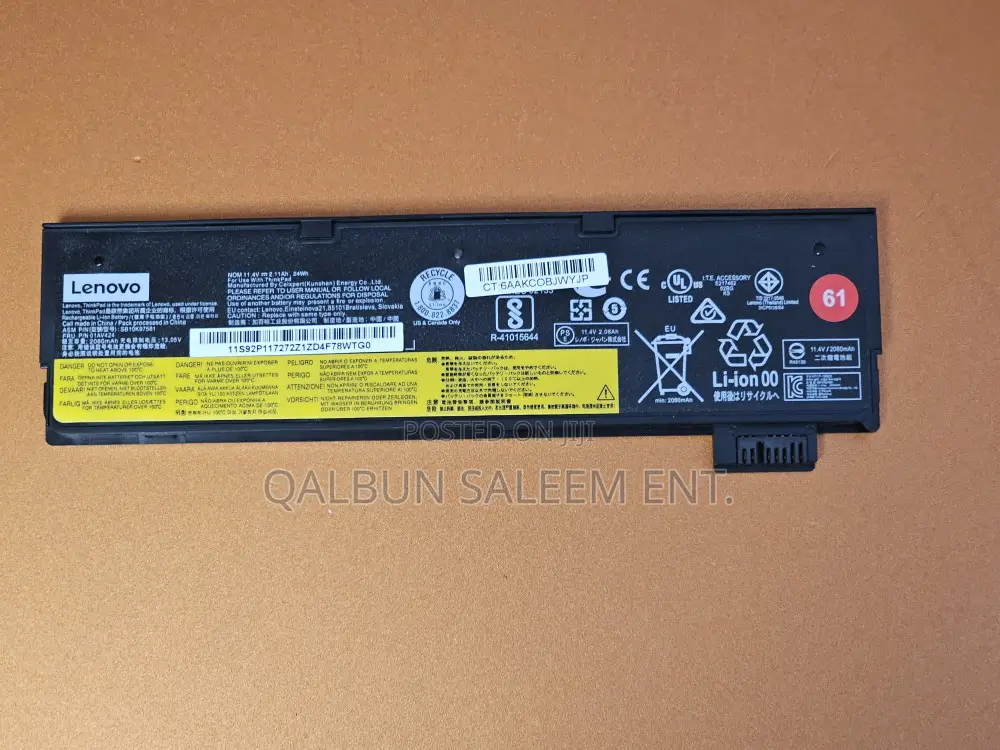 3cell 61 Genuine Battery for Lenovo Thinkpad T470 T480 T570