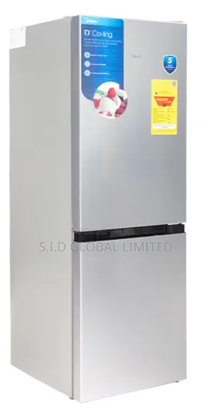 Preserve Freshness With Midea 262L Silver Double Door Bottom