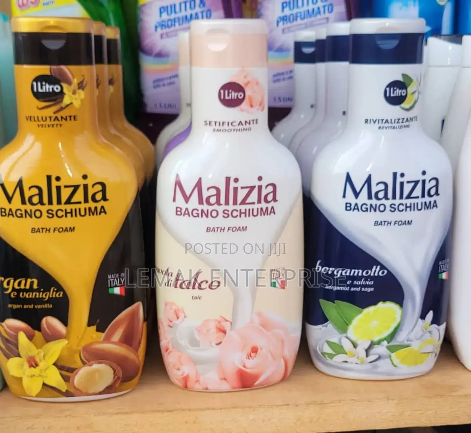 Malizia Shower Gel / Body Wash/Bath Foam From Italy