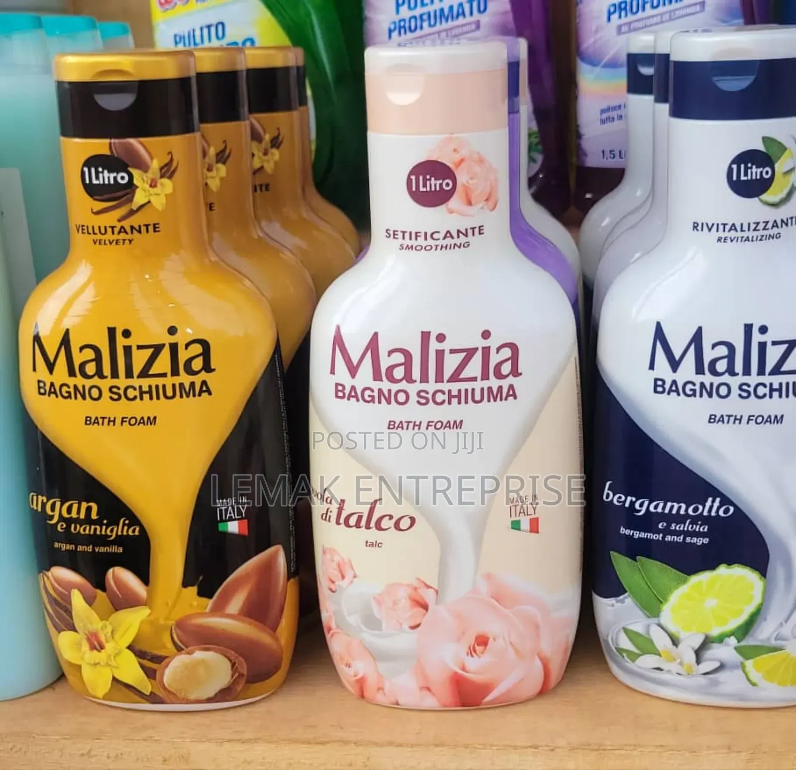 Malizia Shower Gel / Body Wash/Bath Foam From Italy
