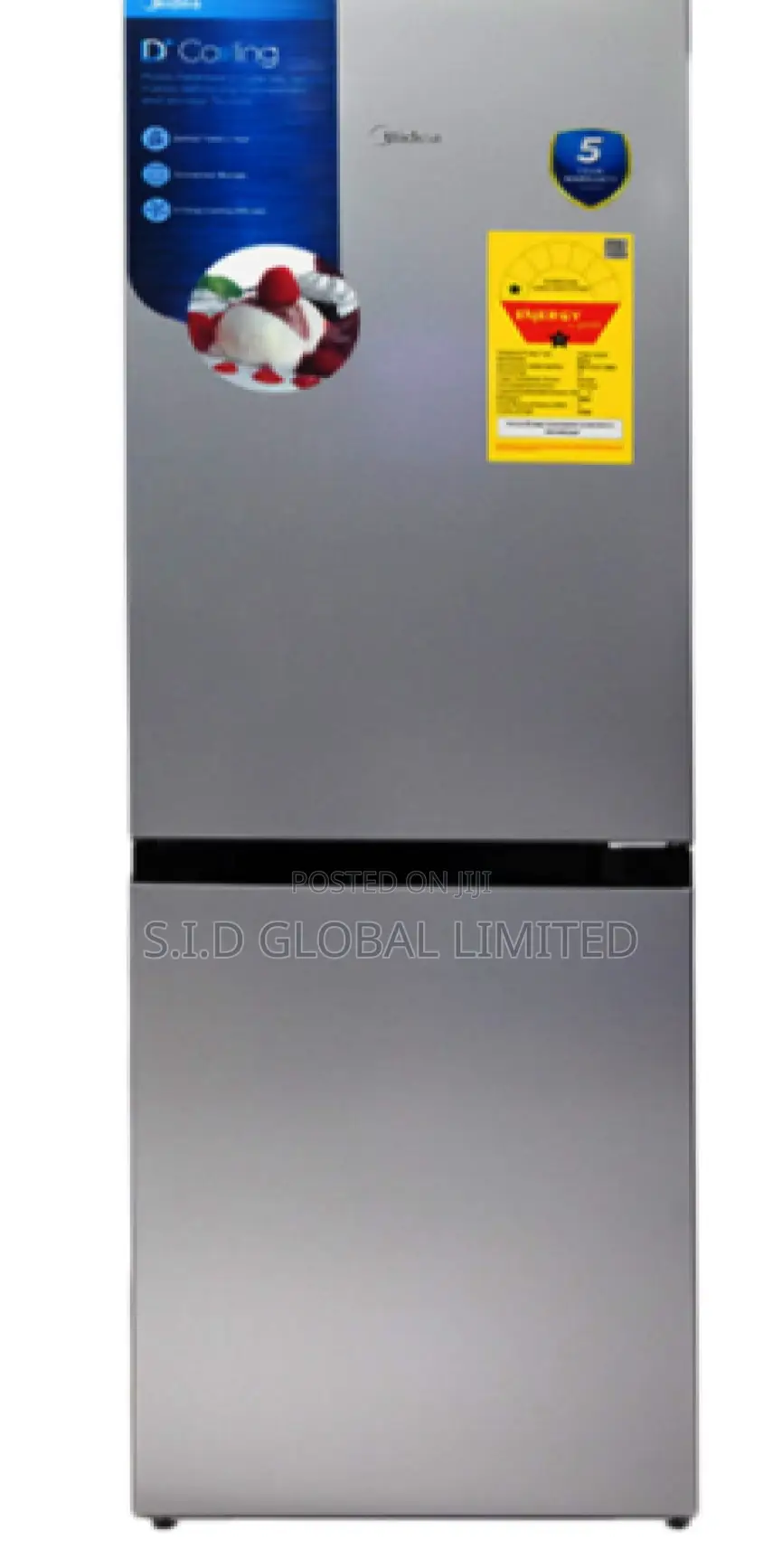 Chill Your Way With Midea 262L Silver Double Door Bottom
