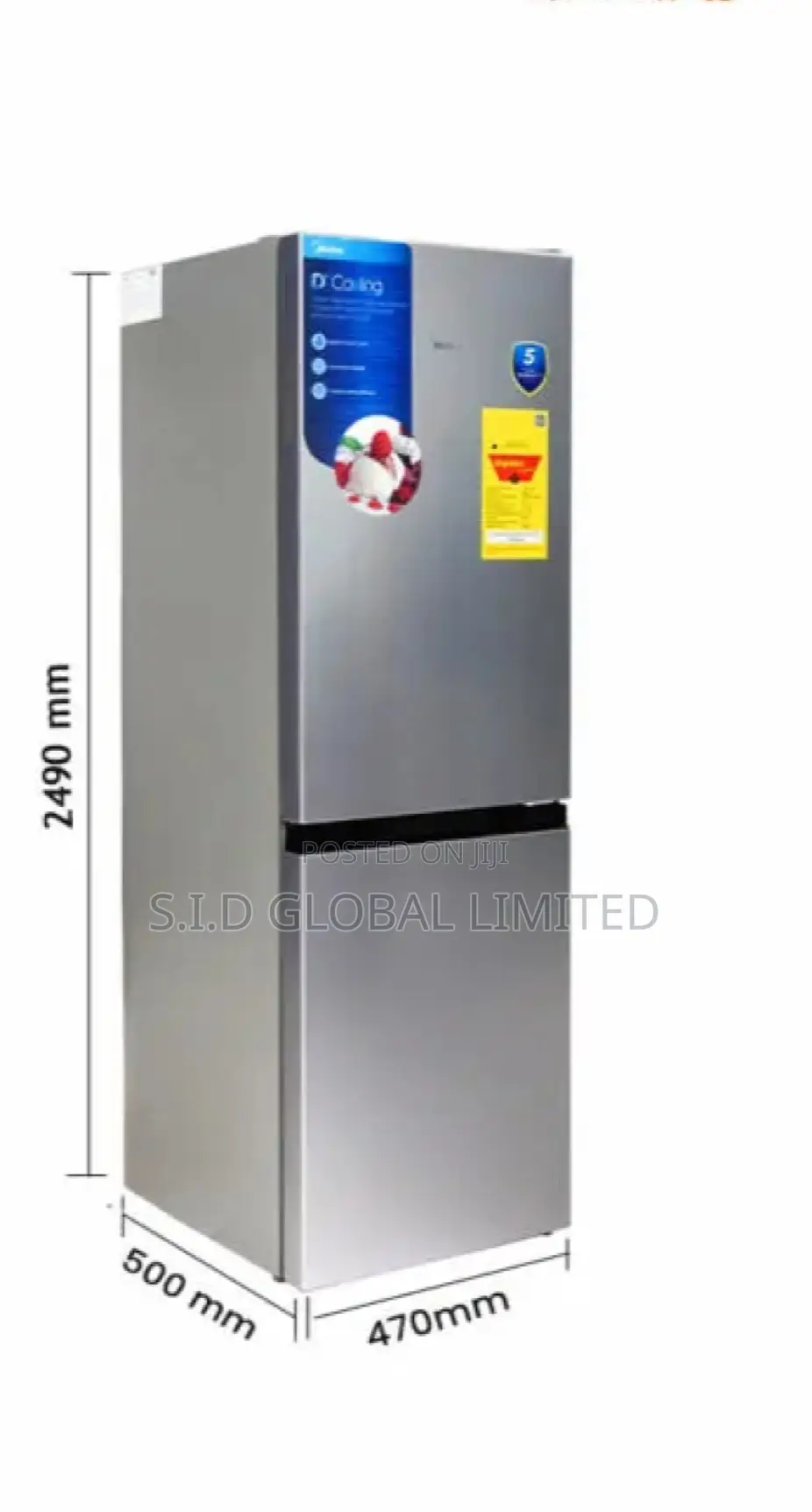 Cold Food,Warm Heart Ofmidea 262L Silver Double Door Bottom
