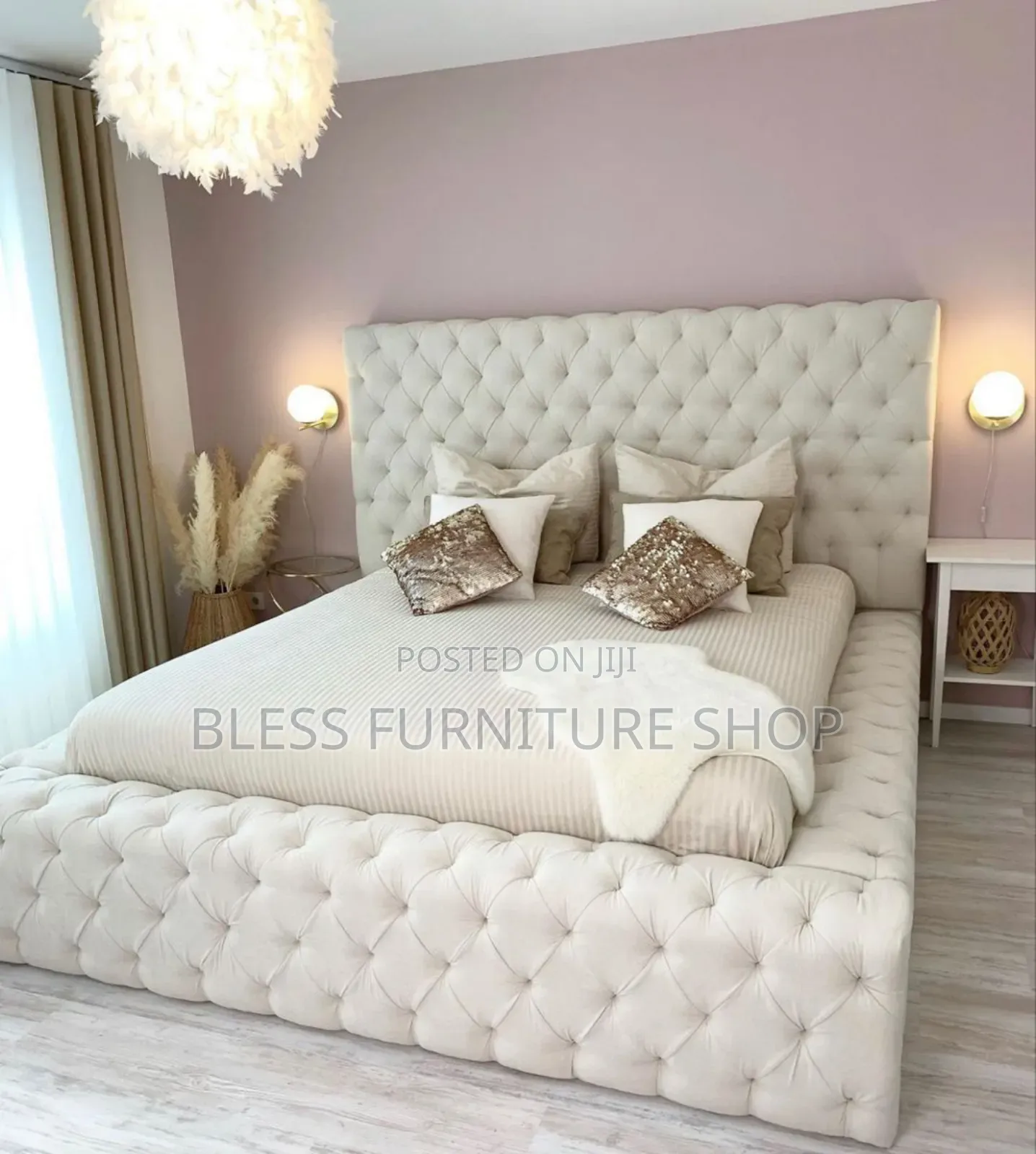 Royal Queen Size Bed Frame With Side Drawers