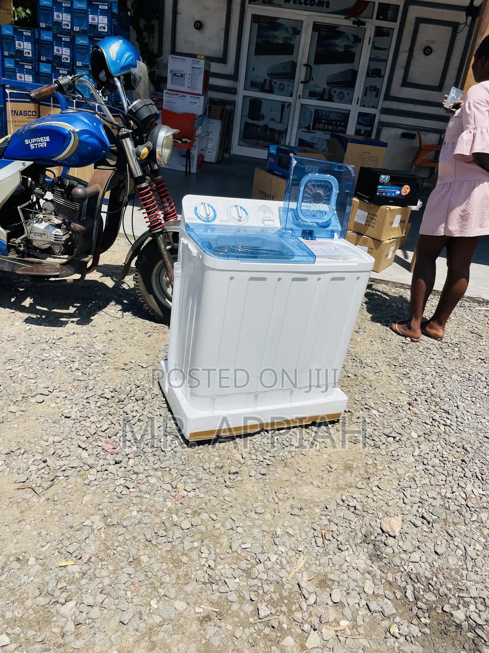 Original and Authentic Nasco 7kg Semi-Auto Washing Machine.