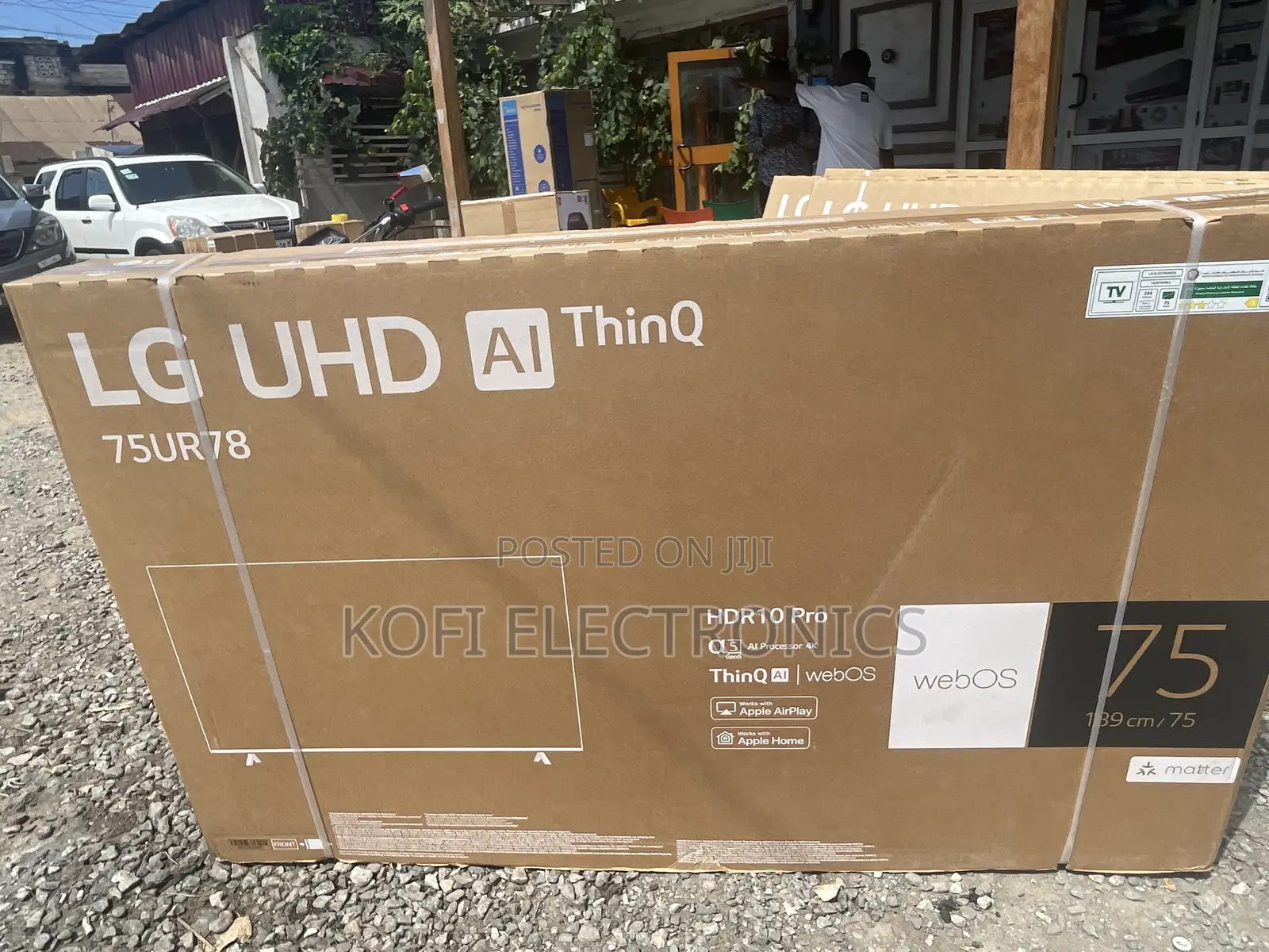Frame Colour: Dark Iron Grey( Smart 75inch LG UHD Tv)