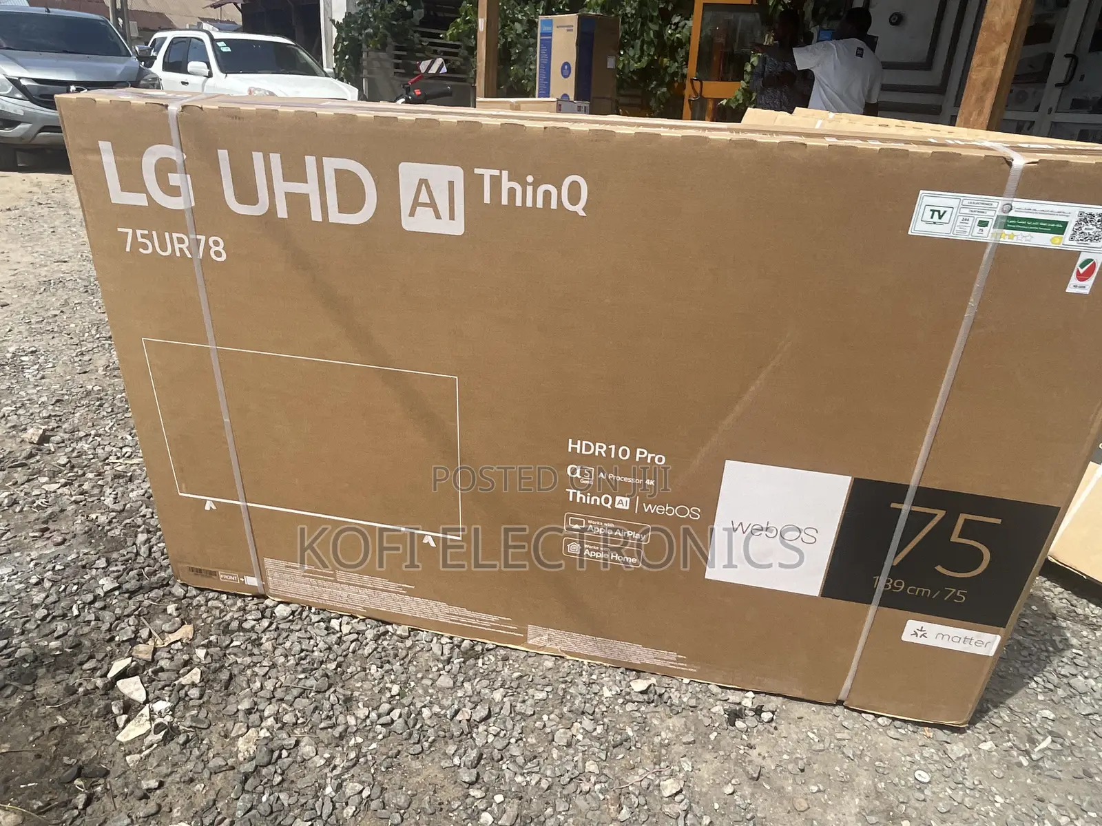 Frame Colour: Dark Iron Grey( Smart 75inch LG UHD Tv)