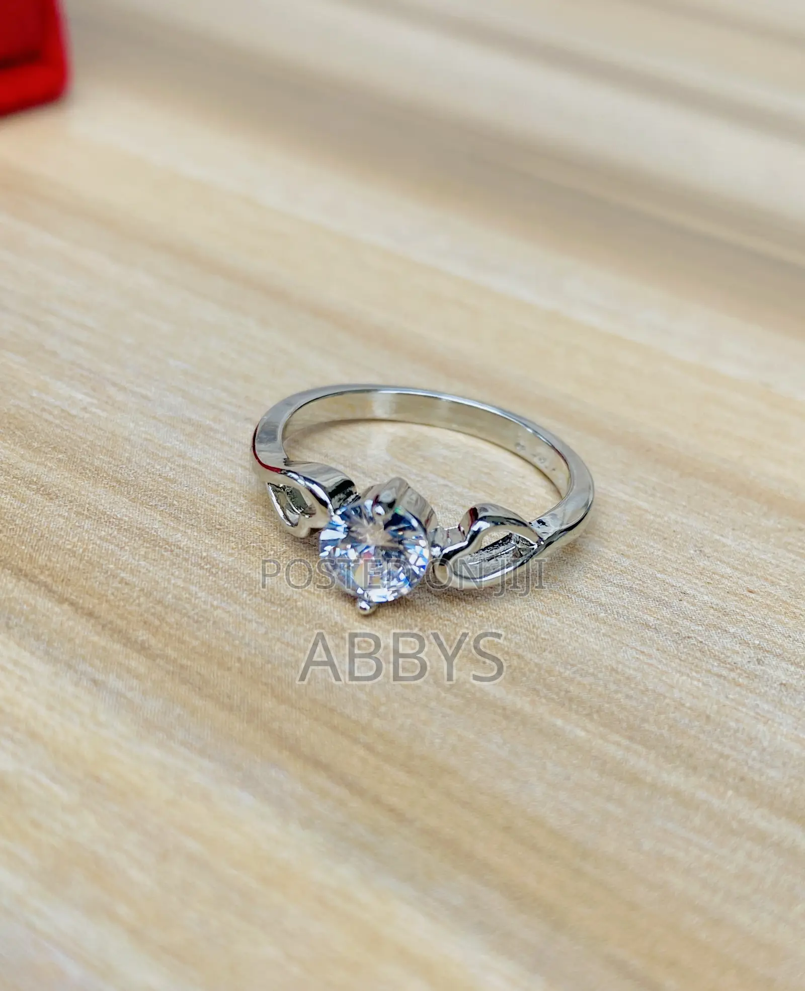 Heart Shape Silver Promise Ring
