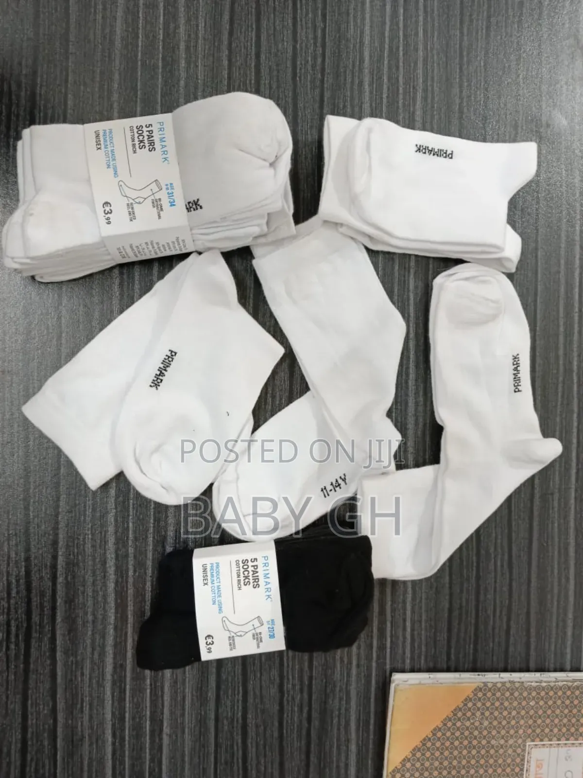 Primark Kids 5 Pair White Socks