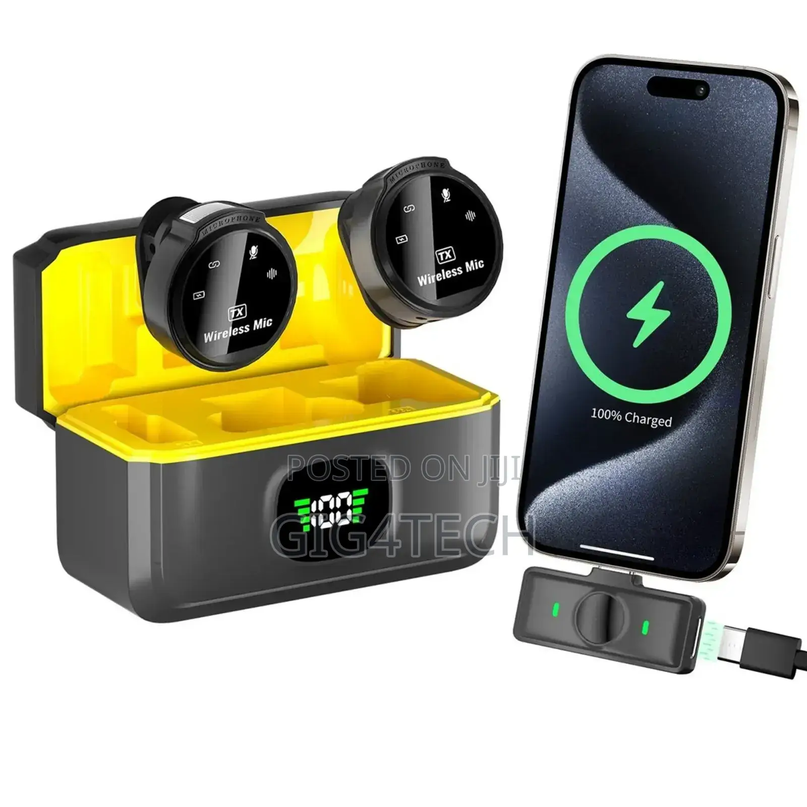 Clip on Wireless Lapel Microphone for Ios and Android Type-C