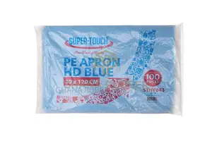 Disposable Blue Poly Aprons (10 Packets)