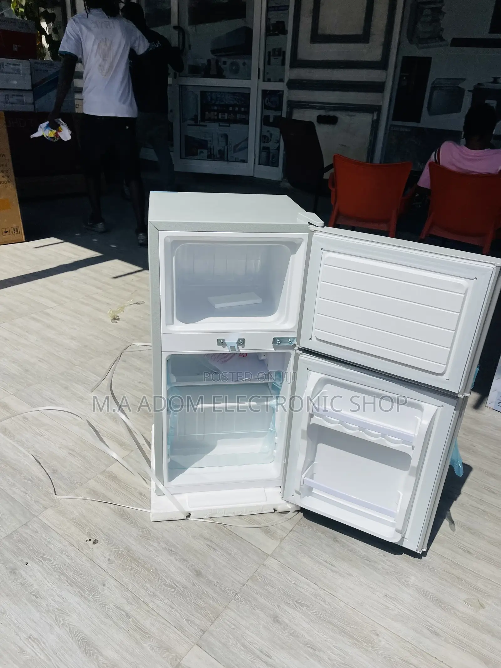 Authentic Galaxy Double Door Electric Table Top Fridge.