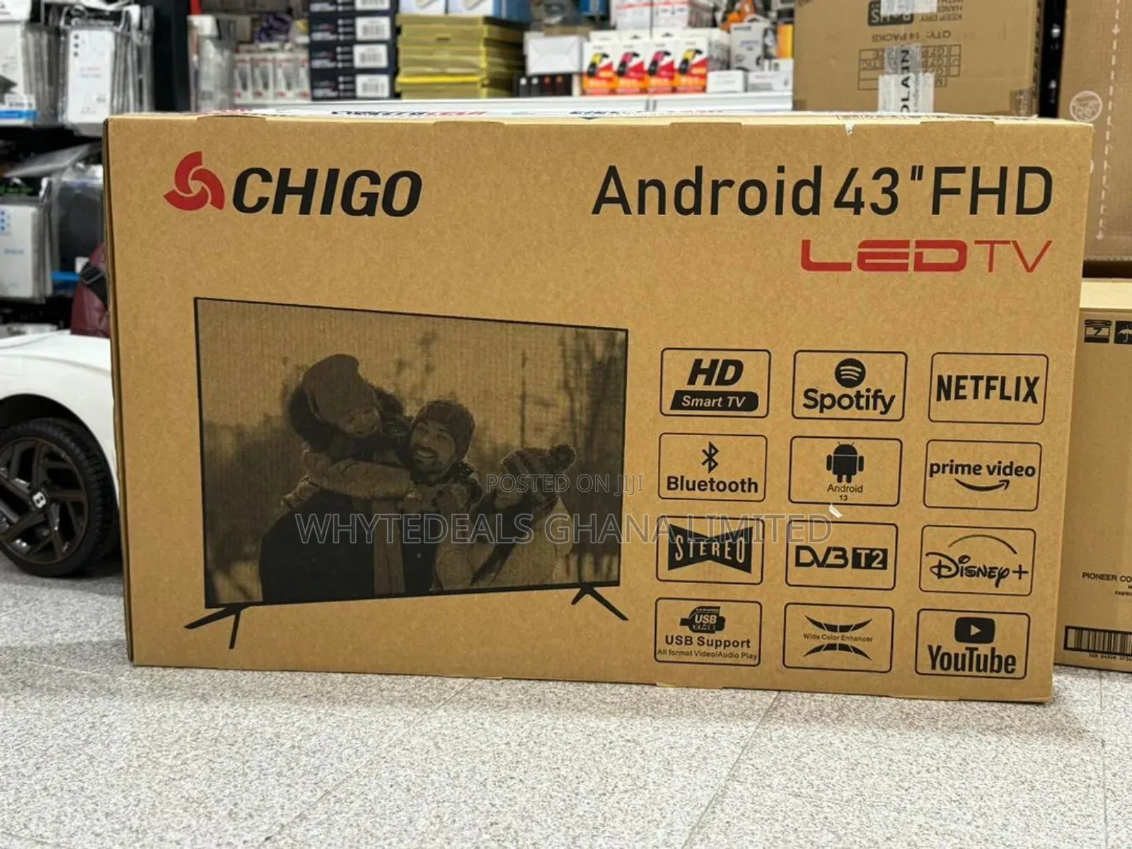 Chigo 43" Smart Android Frameless FHD Bluetooth LED TV 2024