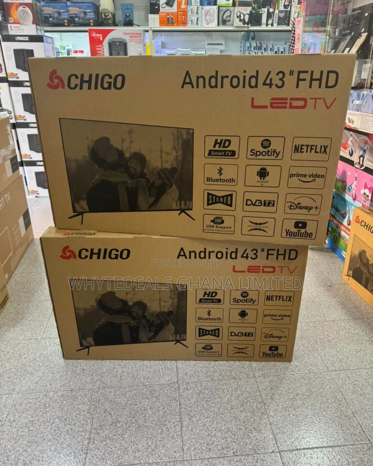 Chigo 43" Smart Android Frameless FHD Bluetooth LED TV 2024