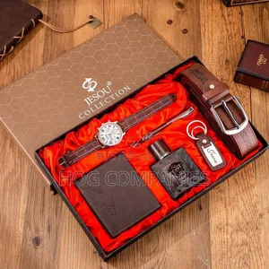Men's Belt Perfume Wallet Valentine Gift Set Package - Fast Delivery
