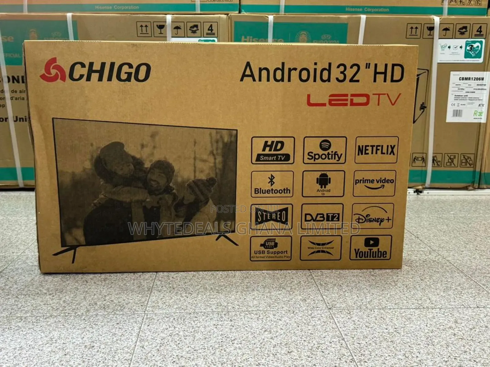 Chigo 32" Smart Android Full HD LED Tv| Frameless| Bluetooth