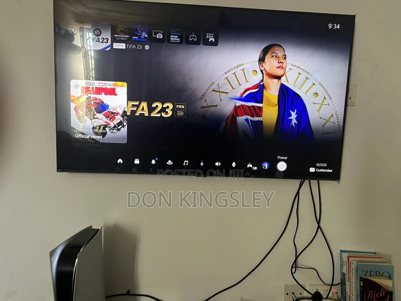 Playstation 5 (Ps5) With 2 Controllers and Fifa 23 Cd