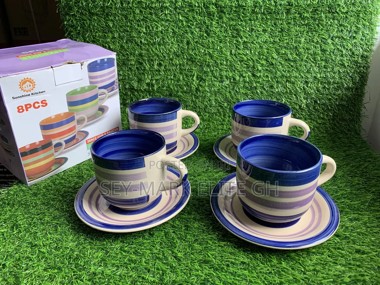 8pcs Elegant Cups and Saucers