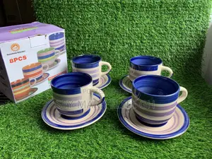 8pcs Elegant Cups and Saucers