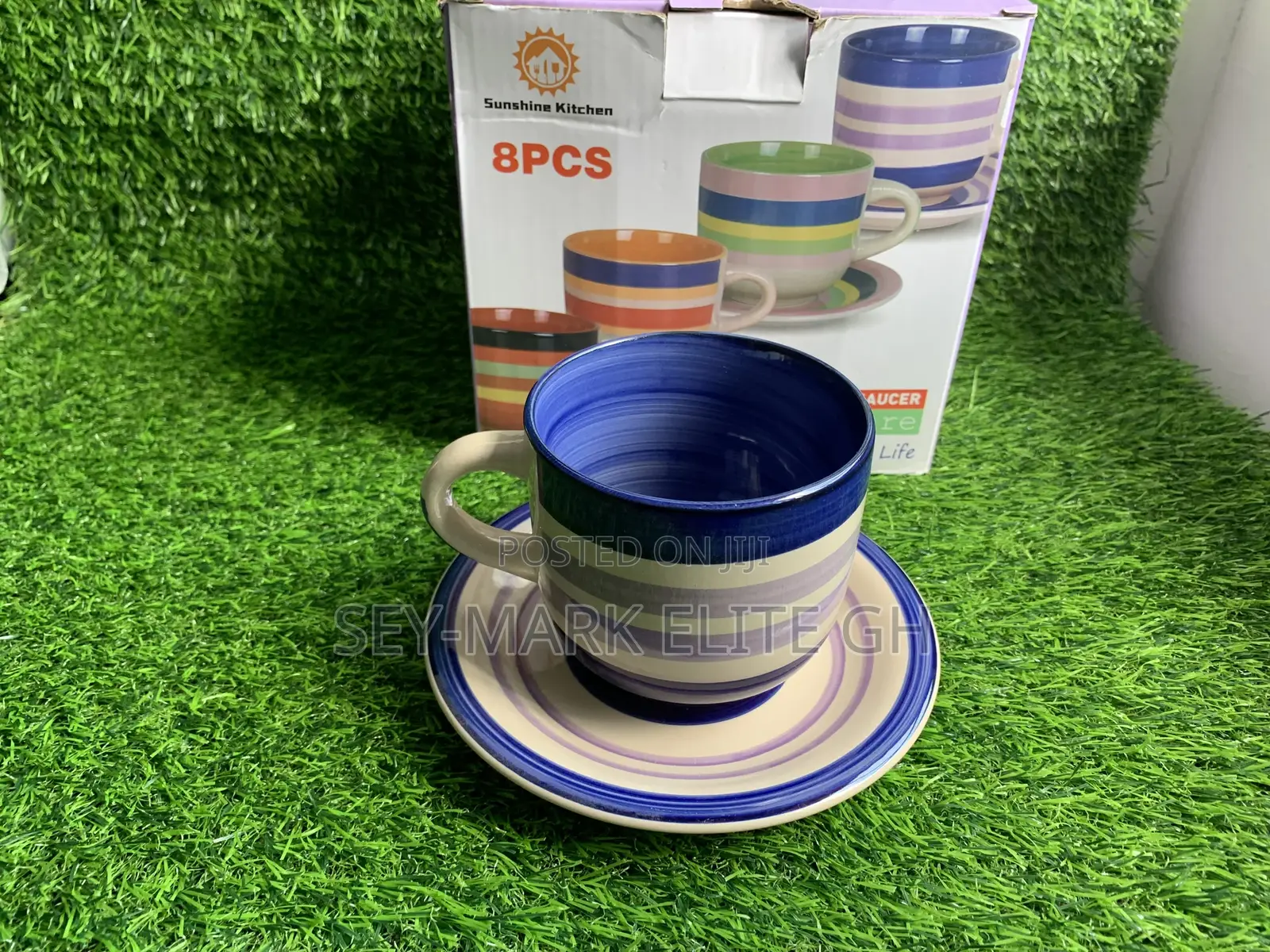 8pcs Elegant Cups and Saucers
