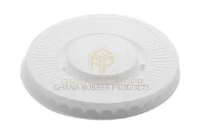 Flat Lids With No Hole Large Size (White) (1600pcs)