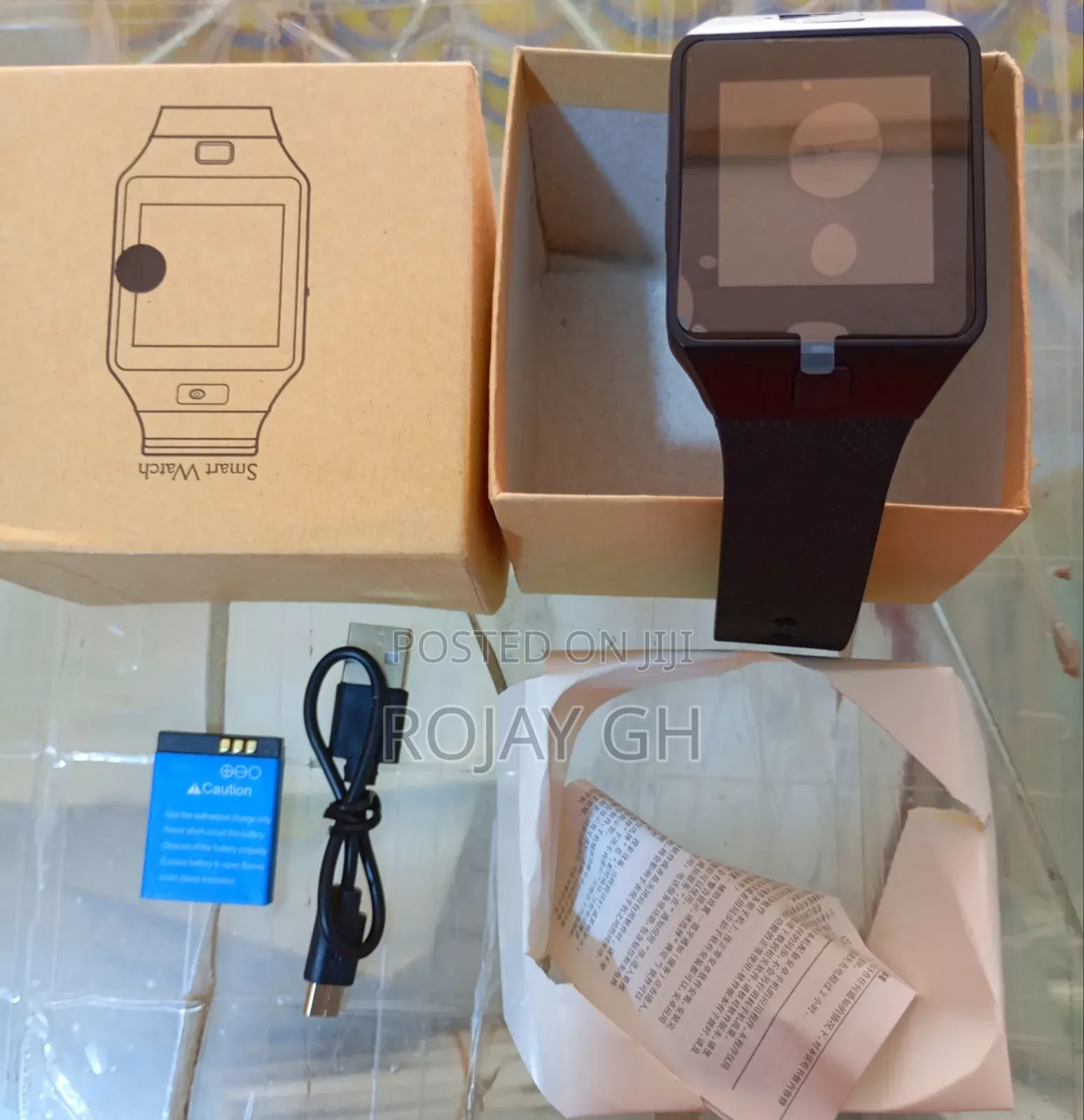 Dz09 Smartwatch (Picks Sim Memory Card) - Black