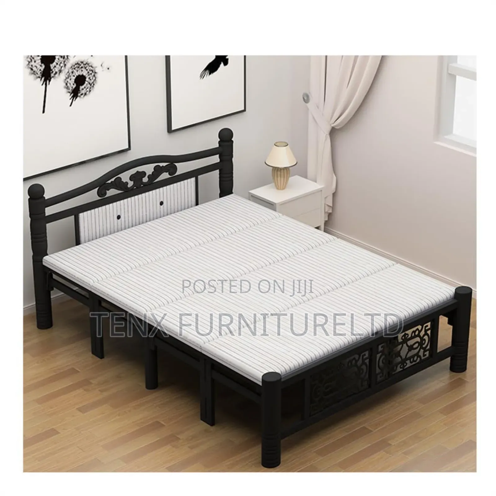 Metal Bed (Double) Black Inn