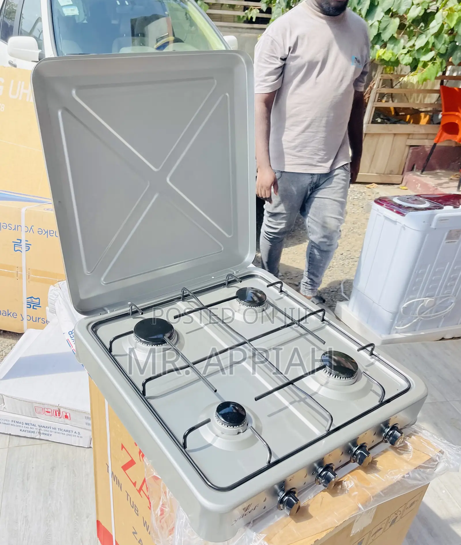 Well Design Volcano 4 Gas Table Top Cooker(Gray).