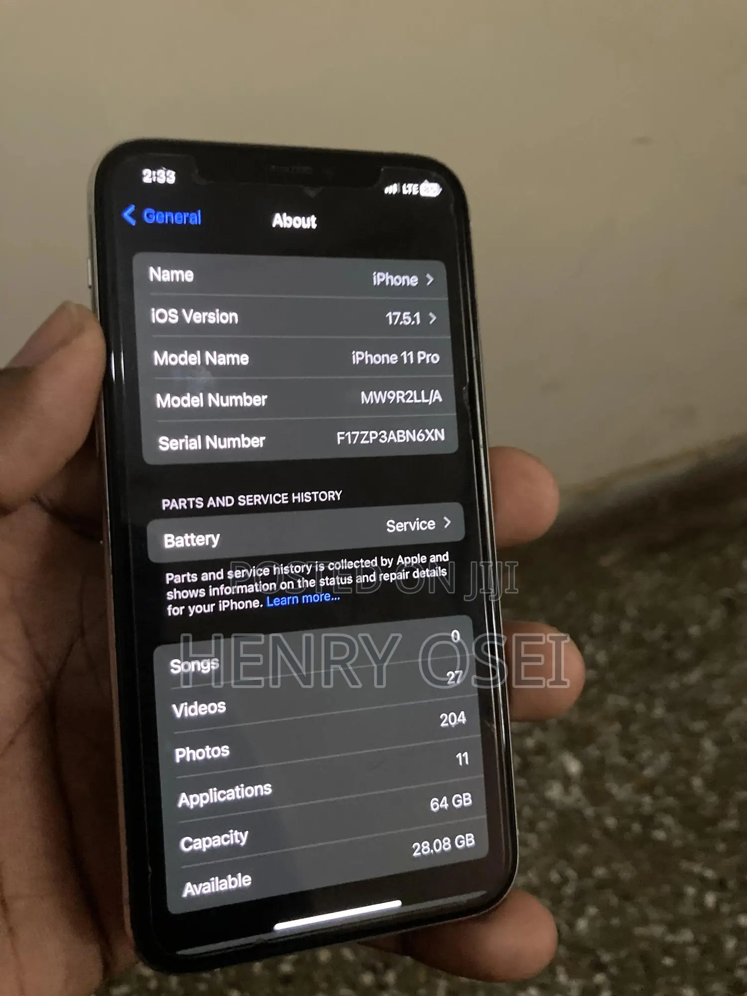 Apple iPhone 11 Pro 64 GB Gray