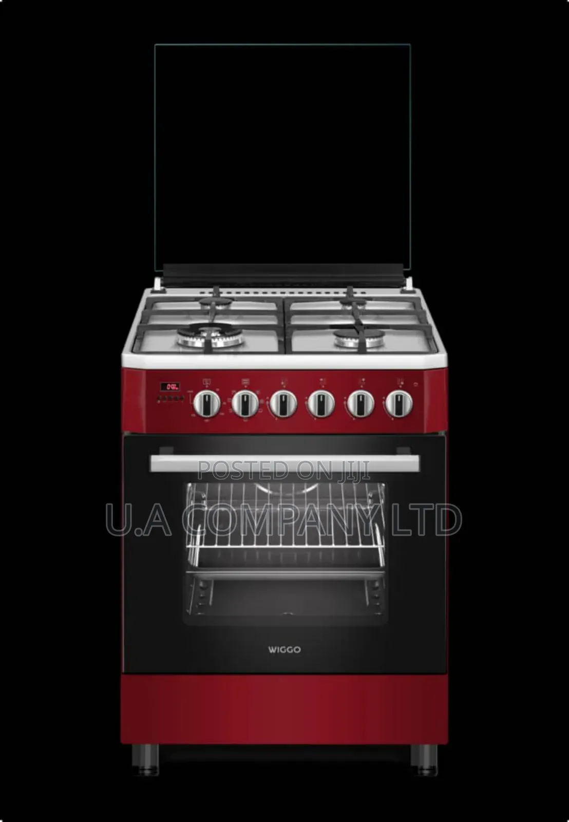 Wiggo 60cm 4 Burner Gas Stove With Wok Extension