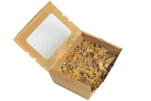 Kraft Meal Box With Window 1600ml (200pcs)