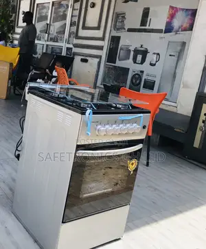 50by50 4 Burner Oven Volcano Gas Cooker Gray 