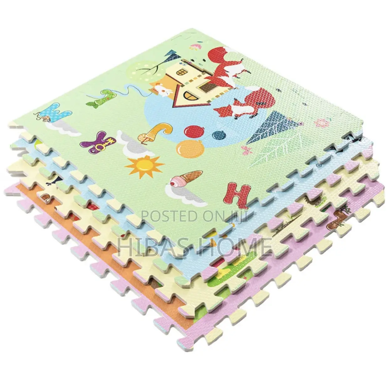 Big Size Floor Puzzle Mat 120x120cm Colorful Play Mat