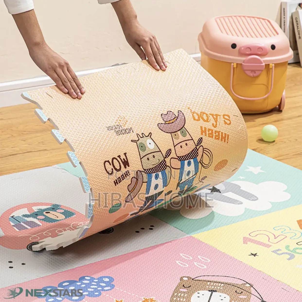 Big Size Floor Puzzle Mat 120x120cm Colorful Play Mat