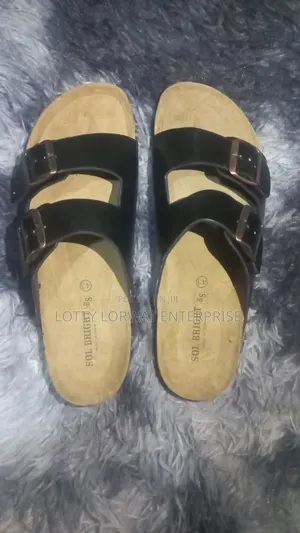 Men Leather/ Birkenstock Slippers