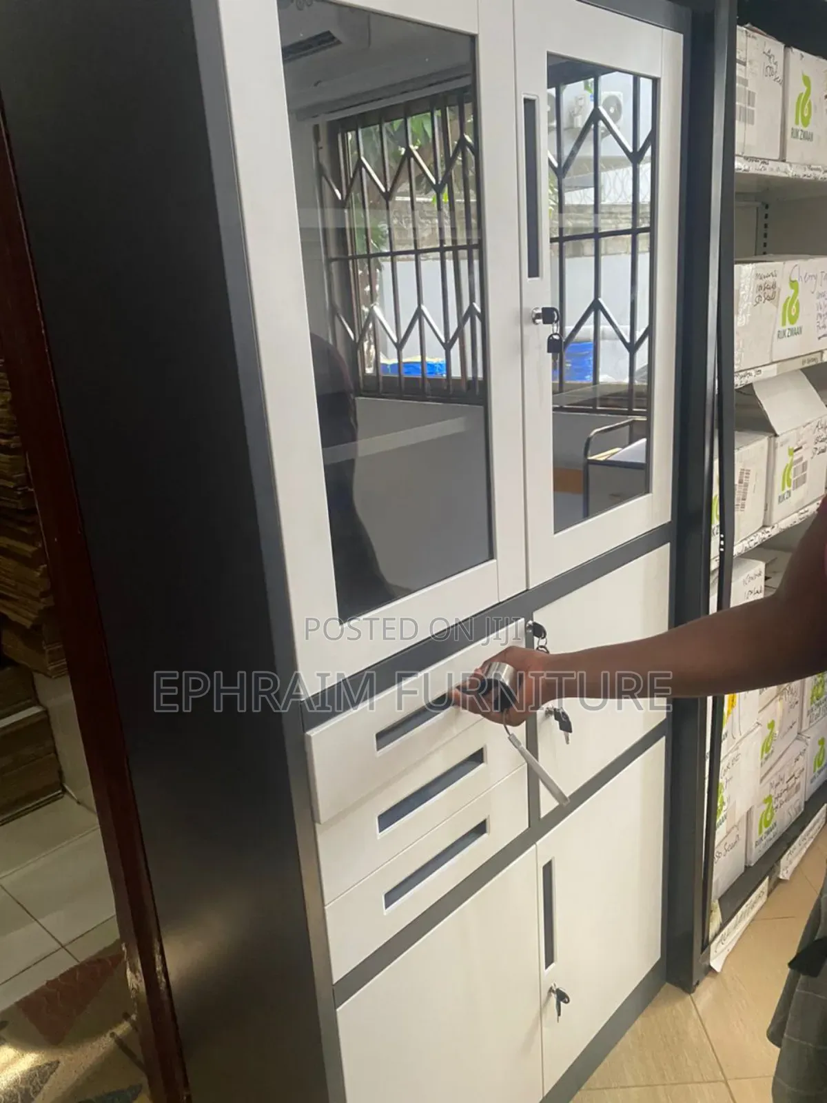 Durable Metal Cabinet With Safe