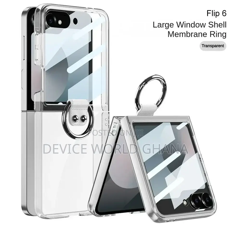 Unc Transparent Color Case Available for Samsung Z Flip 6, 5