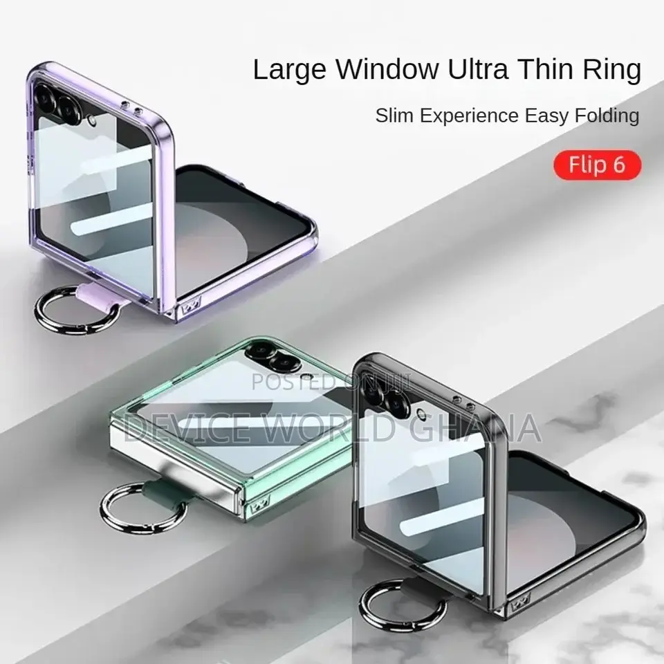 Unc Transparent Color Case Available for Samsung Z Flip 6, 5