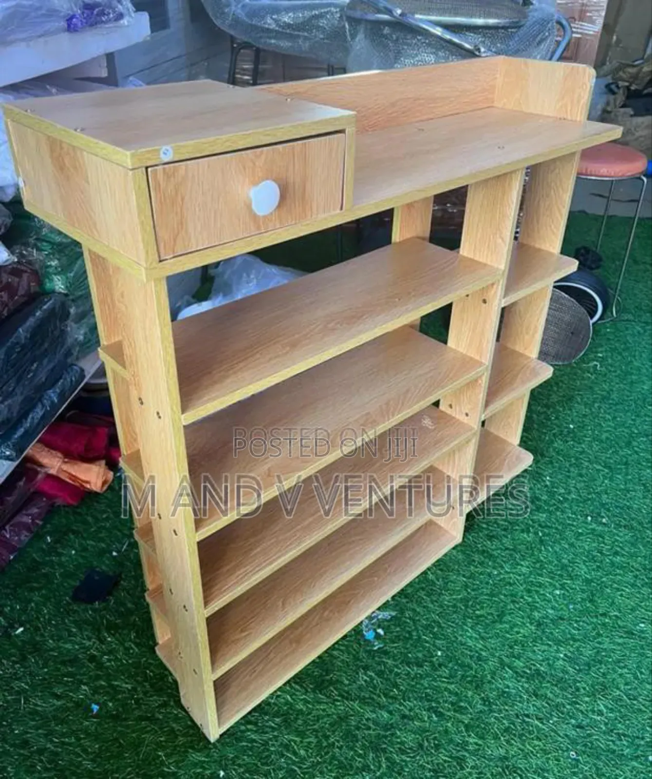 Wooden Shoe Rack 5 Steps