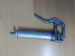 Manual Grease Gun: Pistol-Grip Handle, Cartridge Load, Rigid